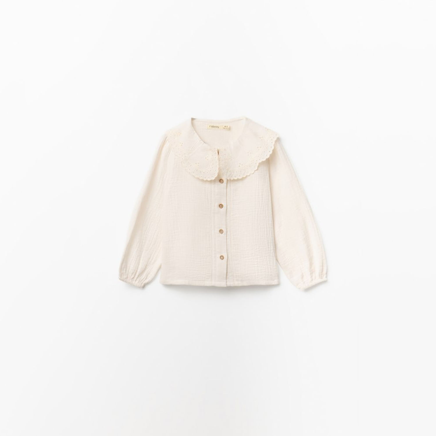 Blusa Niña Sfera Bambula Con Cuello Crudo