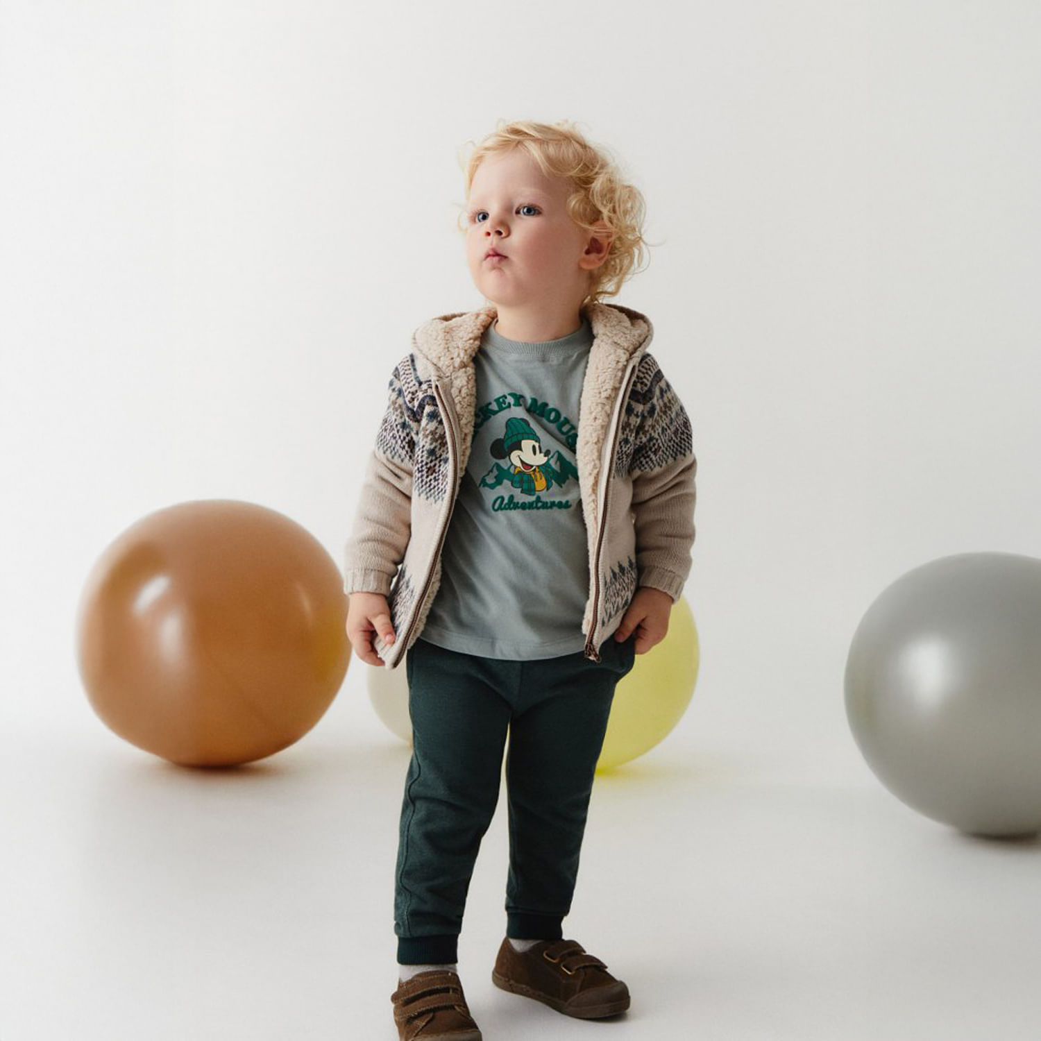 Pantalón Bebé Niño Sfera Jogger Terry Raya Tejida Verde Oscuro