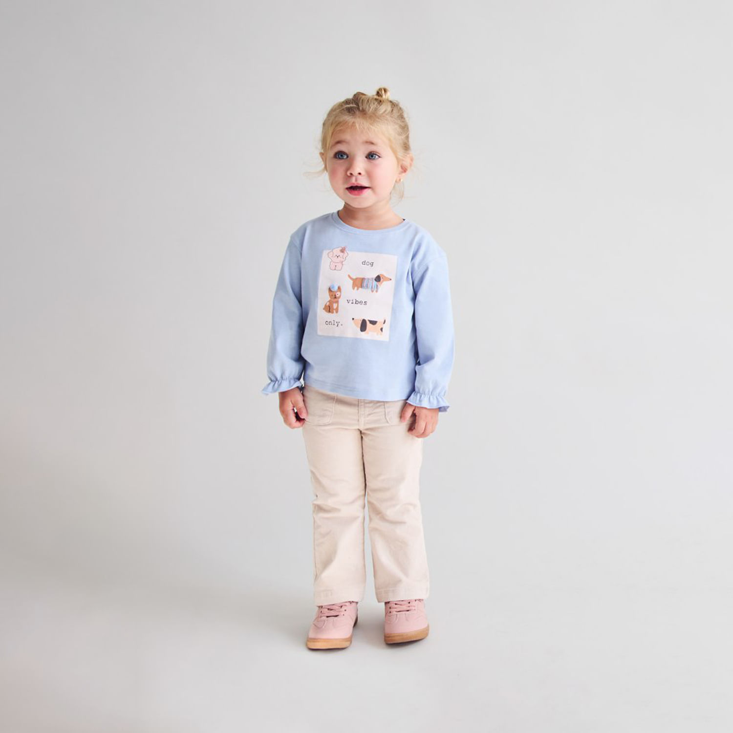 Pantalón Bebé Niña Sfera Micropana Flare Crudo