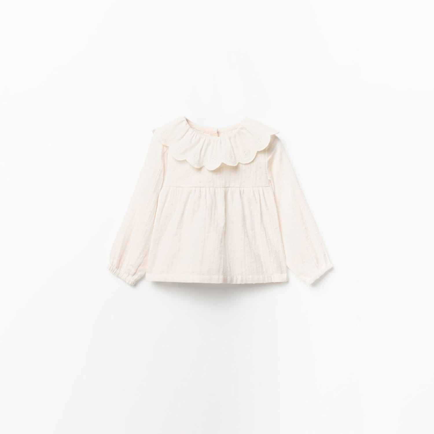 Blusa Bebé Niña Sfera Bambula Plumetti Crudo