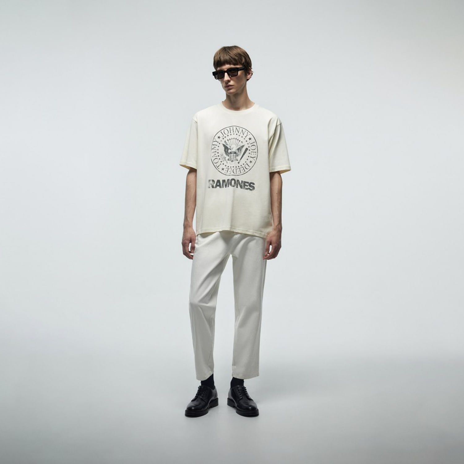 Polo Hombre Sfera Ramones Blanco