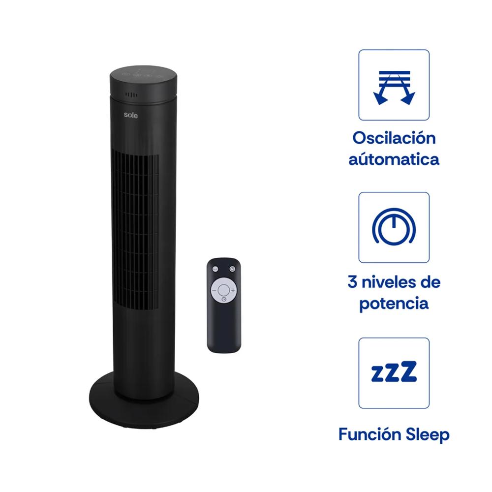 Ventilador Tipo Torre Black 76 Cm Sole 3120SOLAIR019V2