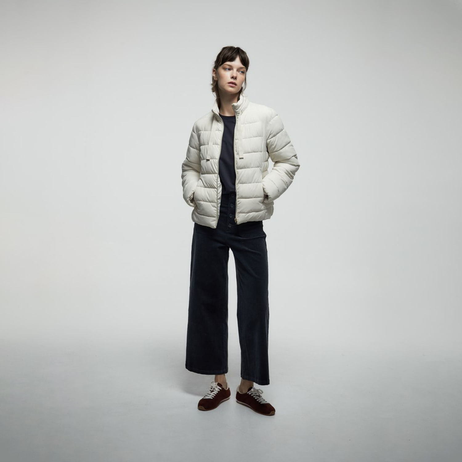 Casaca Mujer Sfera Parka Crudo