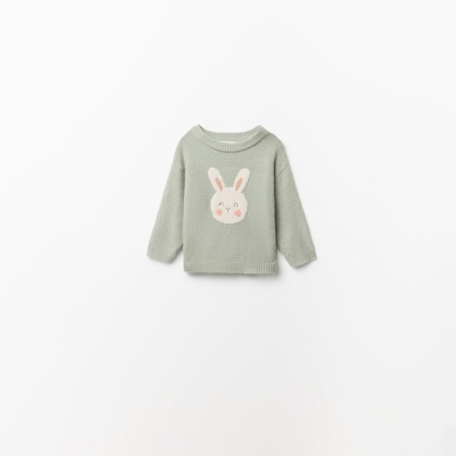 Chompa Bebé Niña Sfera Ba Bouclet Intarsia Verde Pistacho