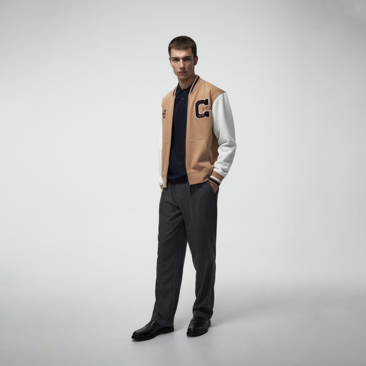 Polera Hombre Sfera Beisbolera Camel