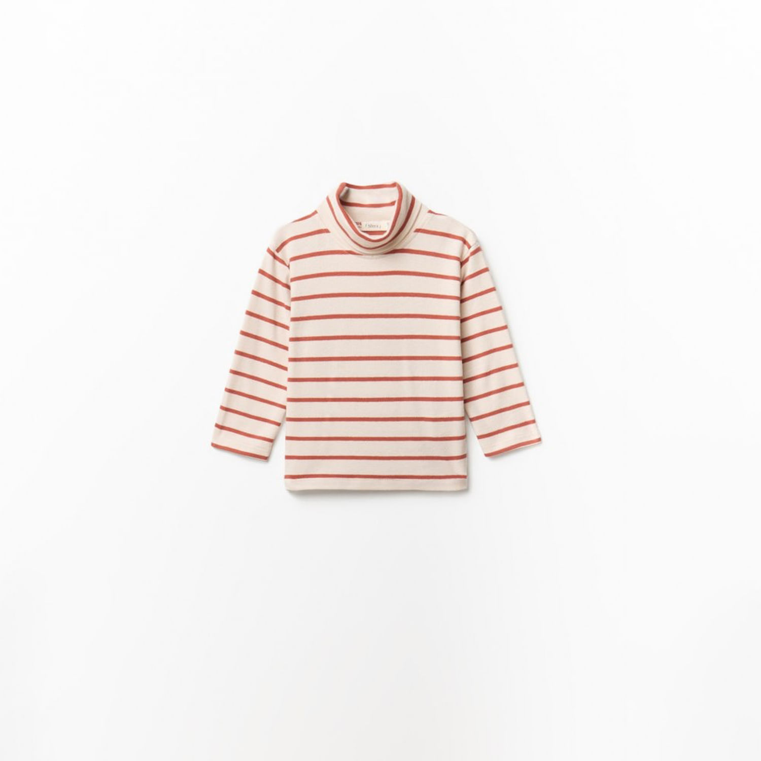 Polo Bebé Niño Sfera Cuello Cisne Rayas Azafran Naranja