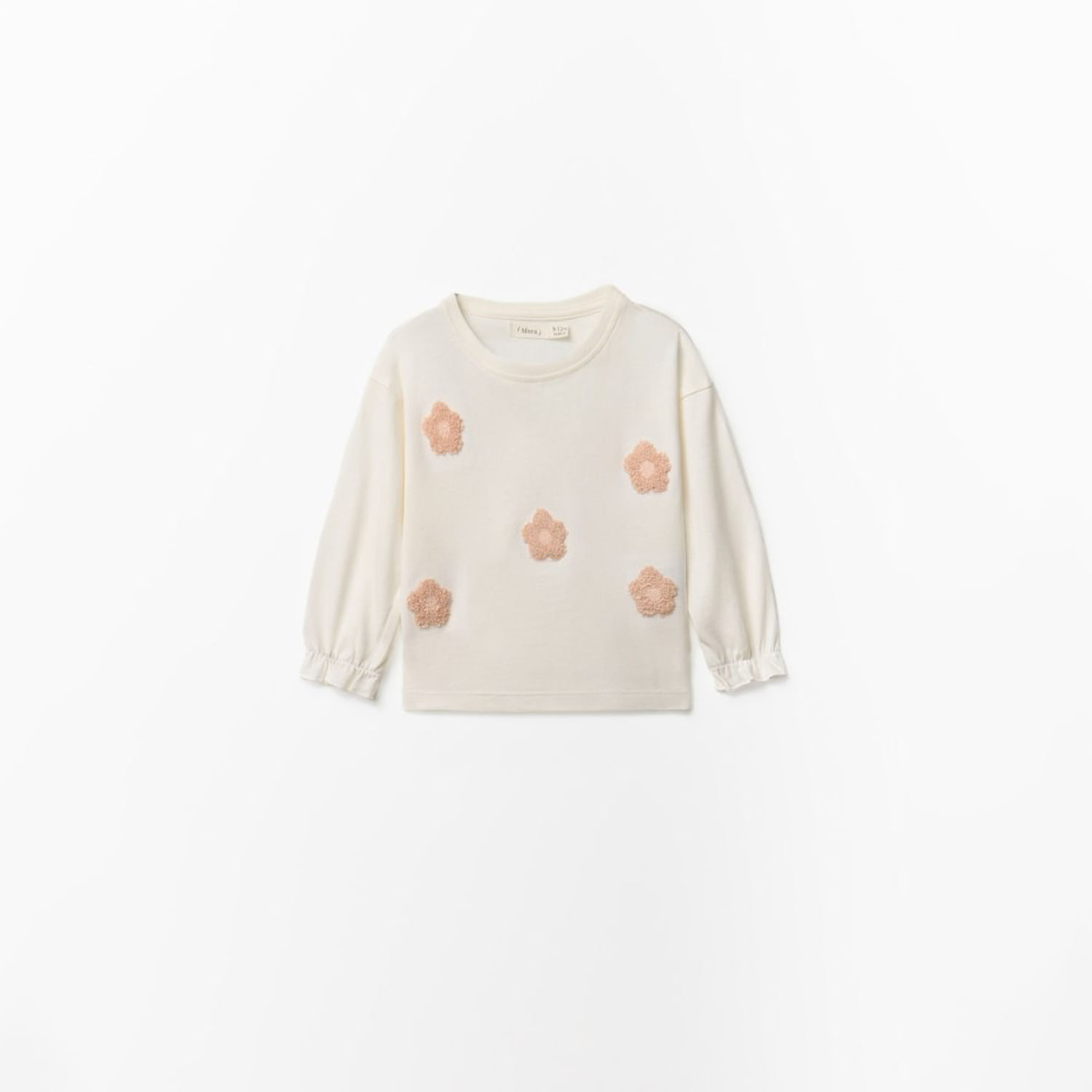 Polo Bebé Niña Sfera Flores Patch Crudo