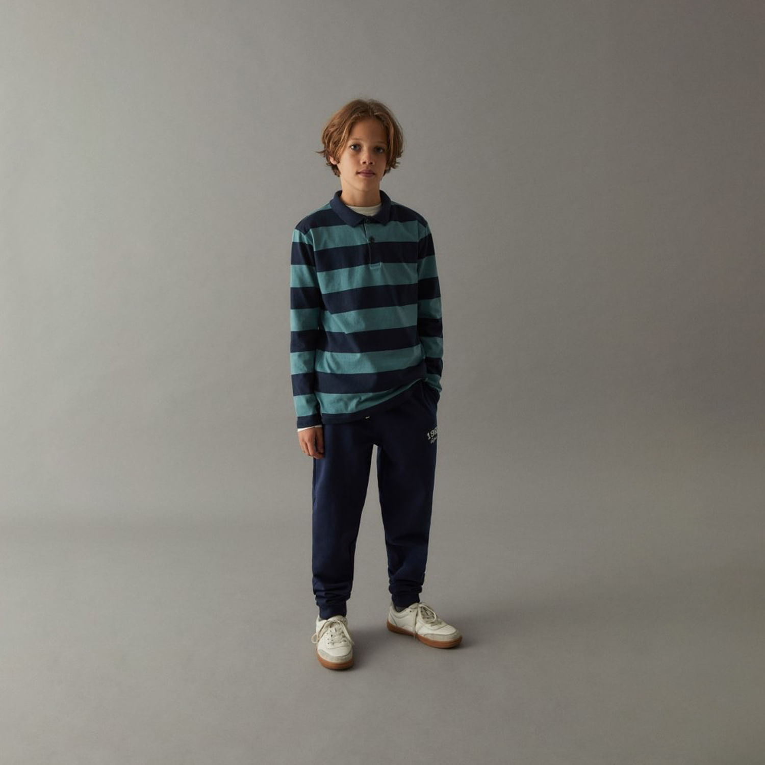 Polo Niño Sfera Rugby Salvia Verde