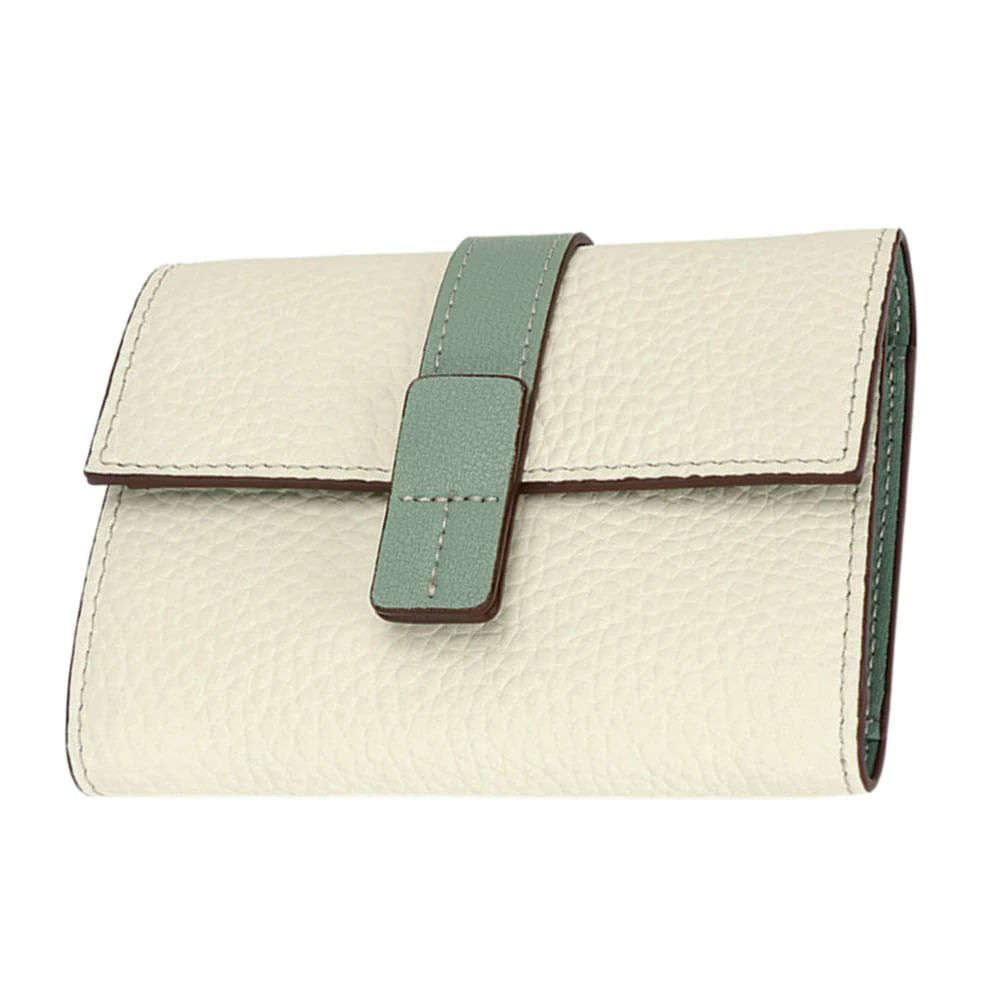 Billetera de Cuero Vacuno 6988 Diseño moderno de 2 tonos Blanca