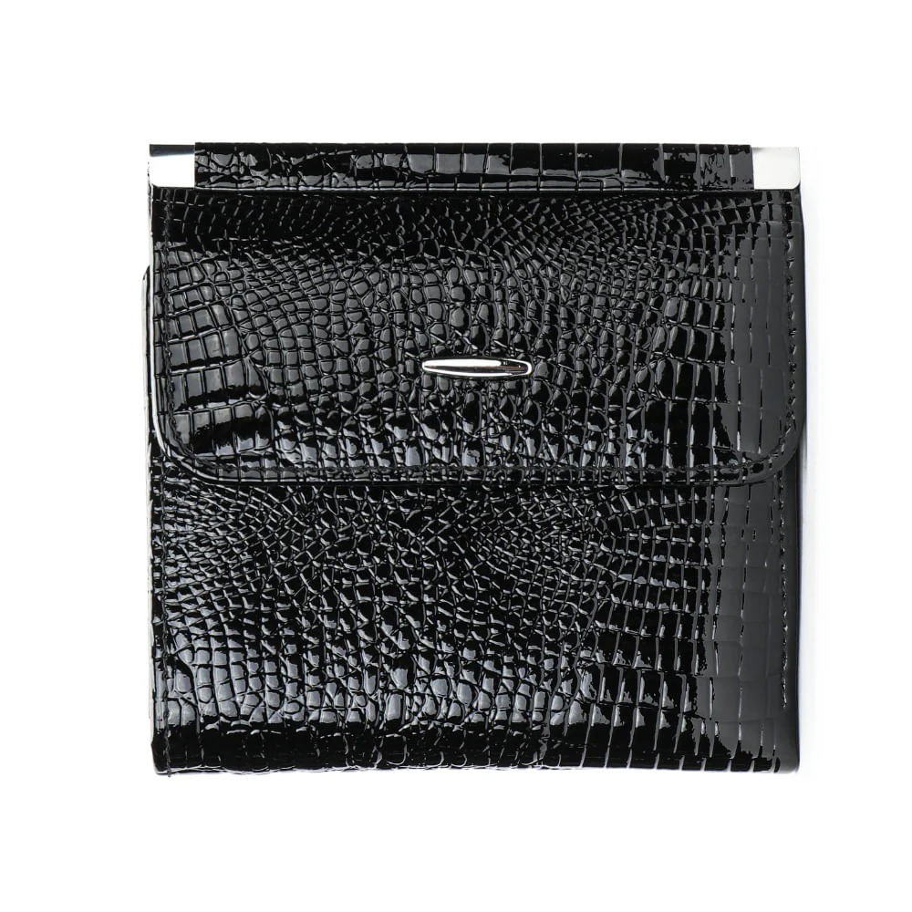 Billetera de Cuero Vacuno Con RFID 1100 Negra Diseño Minimalista