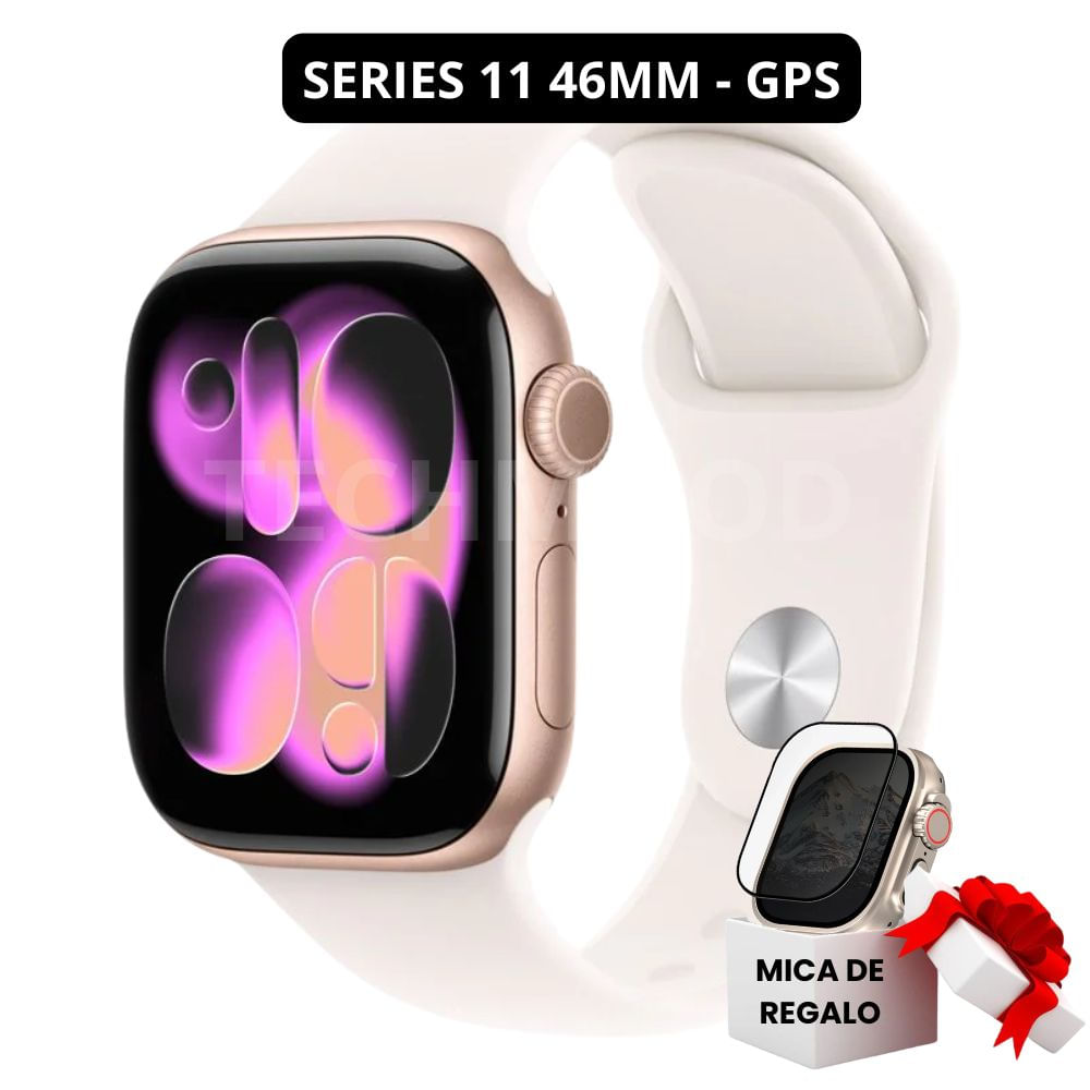 Apple Watch Series 11 Rose Gold Aluminio GPS 46mm Sport Band Light blush