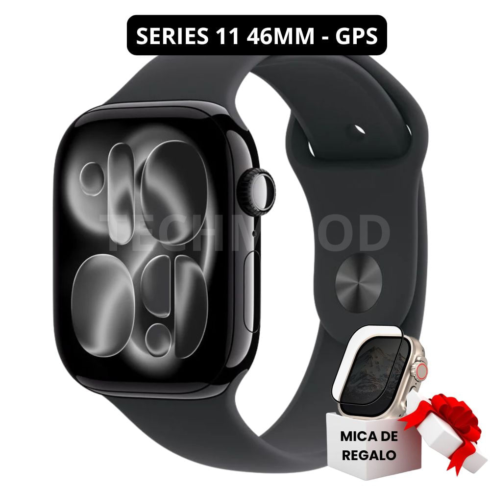 Apple Watch Series 11 Jet Black Aluminio GPS 46mm Sport Band Black Apple Watch Series 11 Jet Black Aluminio GPS 46mm Sport Band Black
