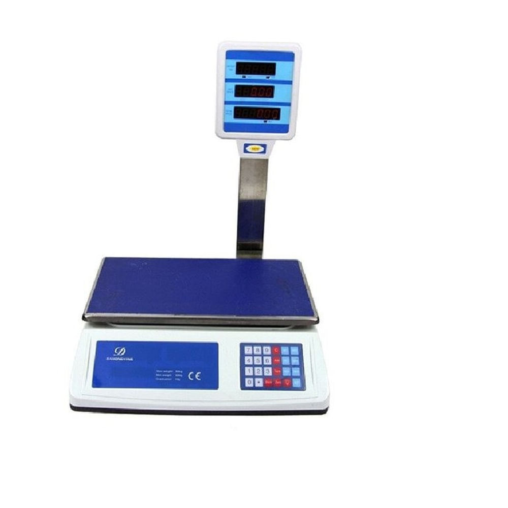 Balanza comercial 40 kg mástil y doble visor