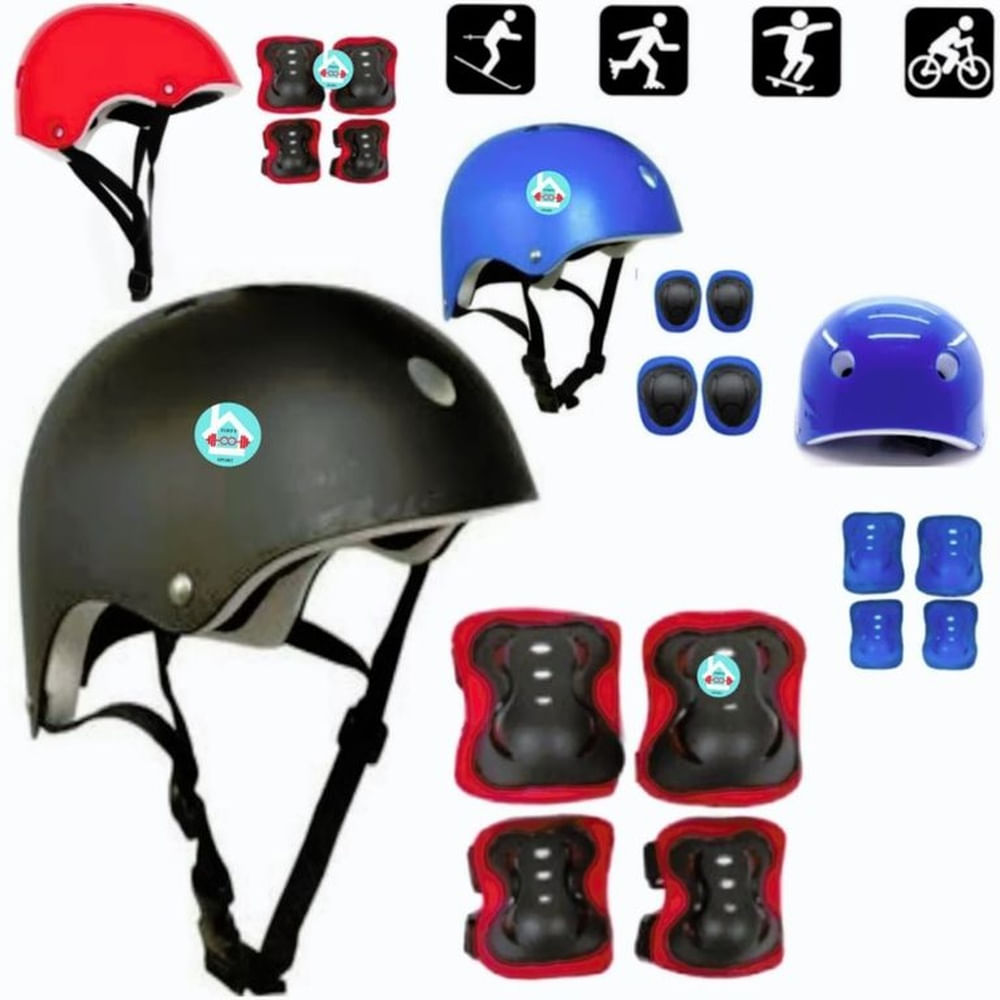 Casco de Protección con Rodilleras y Coderas Niños