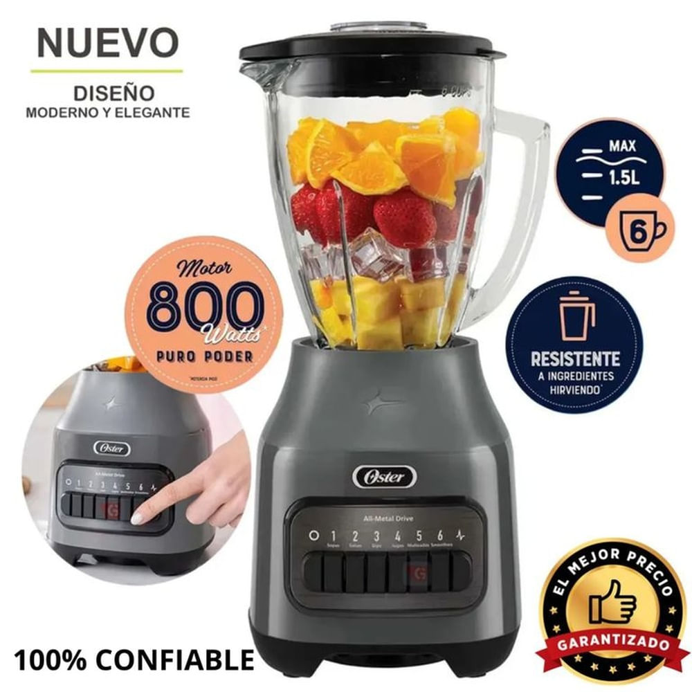 Licuadora Oster® 1.5L con 6 Velocidades BLSTPEG-GPB - Gris