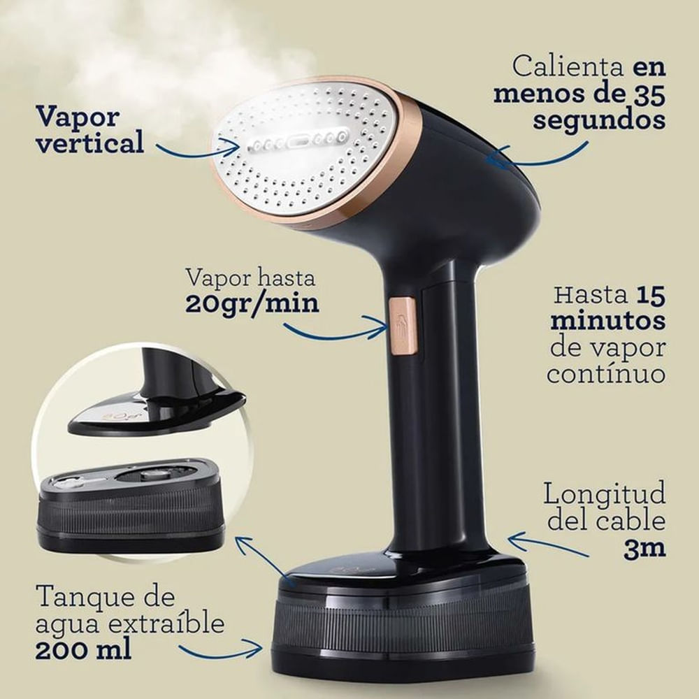 Vaporizador Oster 1200W Plegable GCSTFS-300-053 Negro