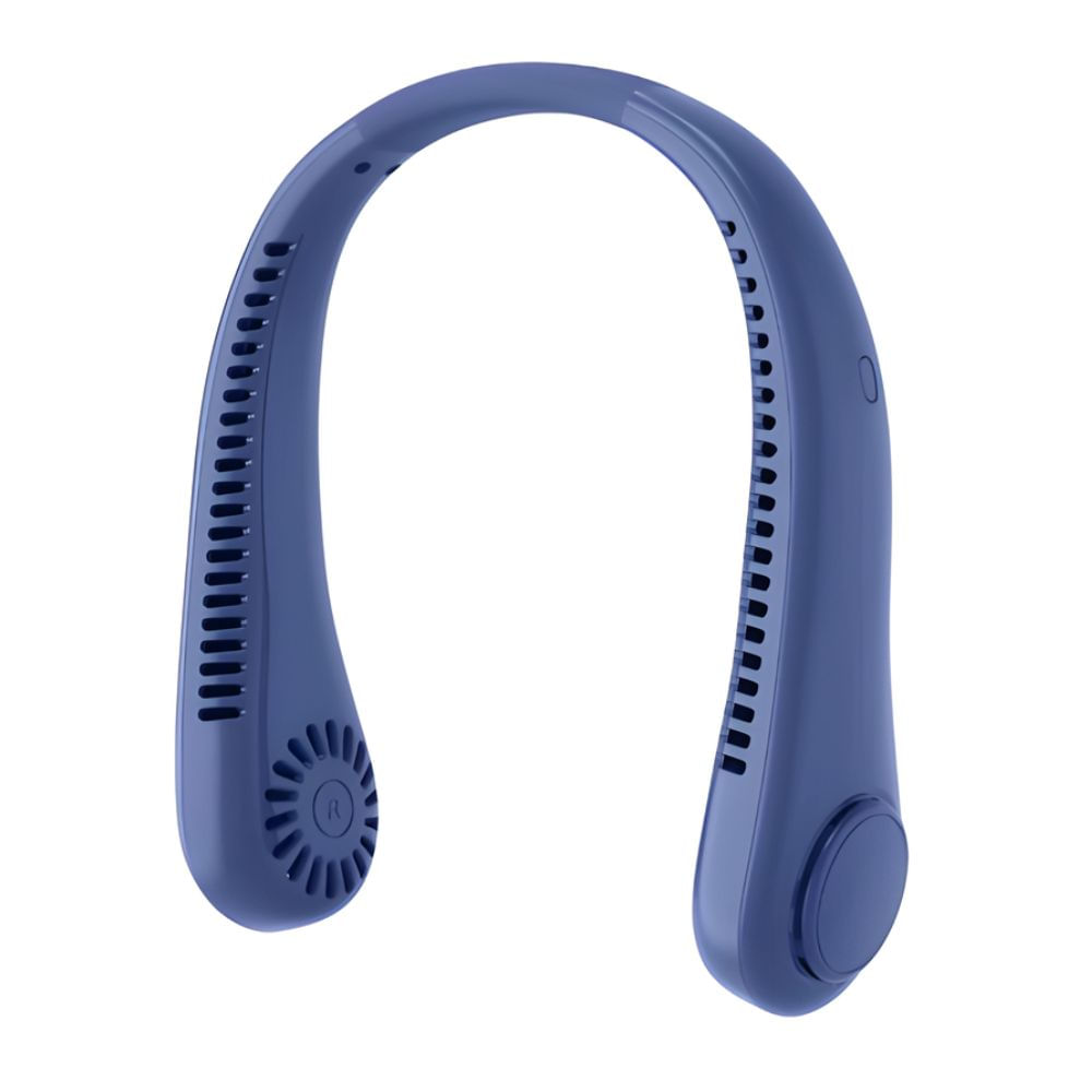 Ventilador de Cuello Recargable 3 Velocidades Color Azul