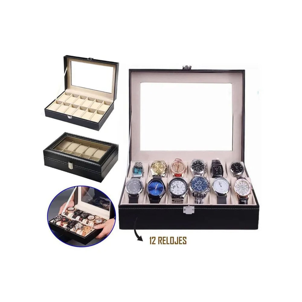 Organizador de Relojes 12 Compartimientos