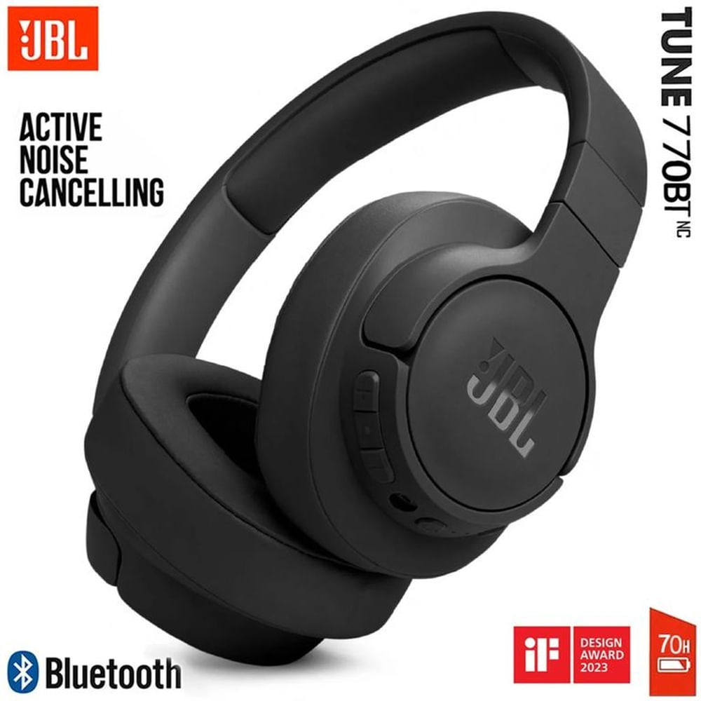JBL Audífonos Tune 770 BT con Cancelación de Ruido - Negro