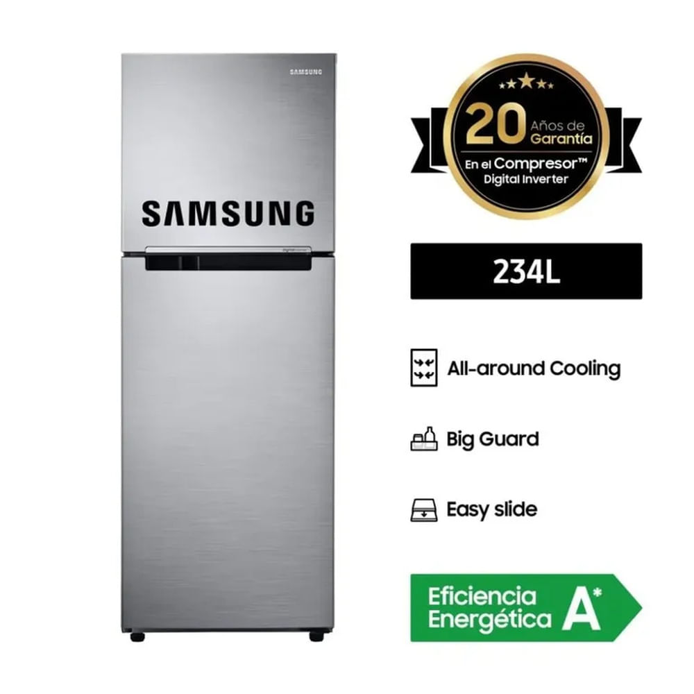 Refrigeradora Samsung RT22FARADS8PE 234L