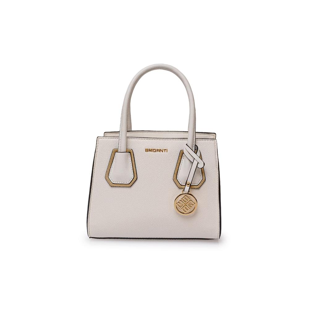 Cartera Briganti Satchel BRI-CM2604 Blanco/Dorado