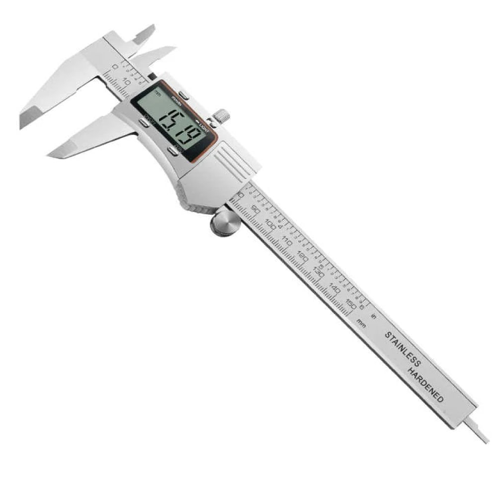 VERNIER DIGITAL 150MM CON PANTALLA LCD ACERO INOX