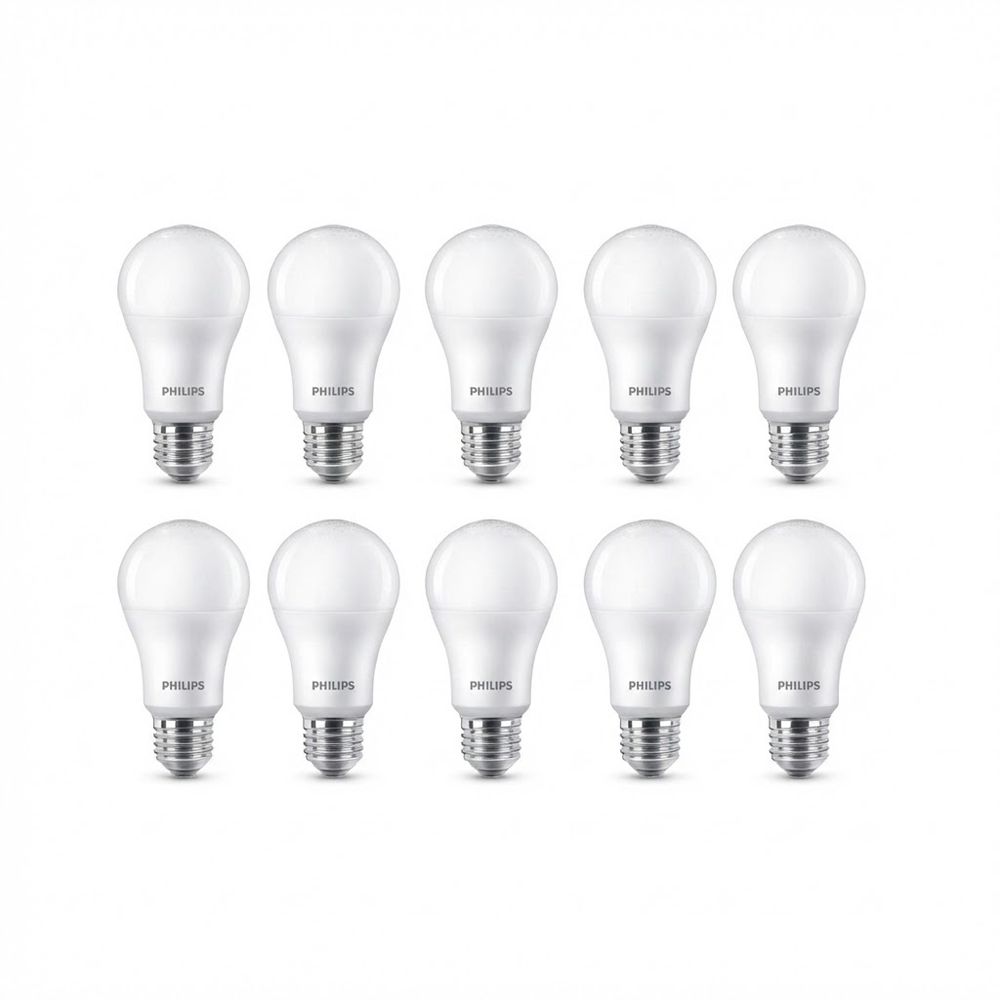 Pack 10 Focos LED 15W Luz Blanca Philips EcoHome E27 6500K Pack 10 Focos LED 15W Luz Blanca Philips EcoHome E27 6500K