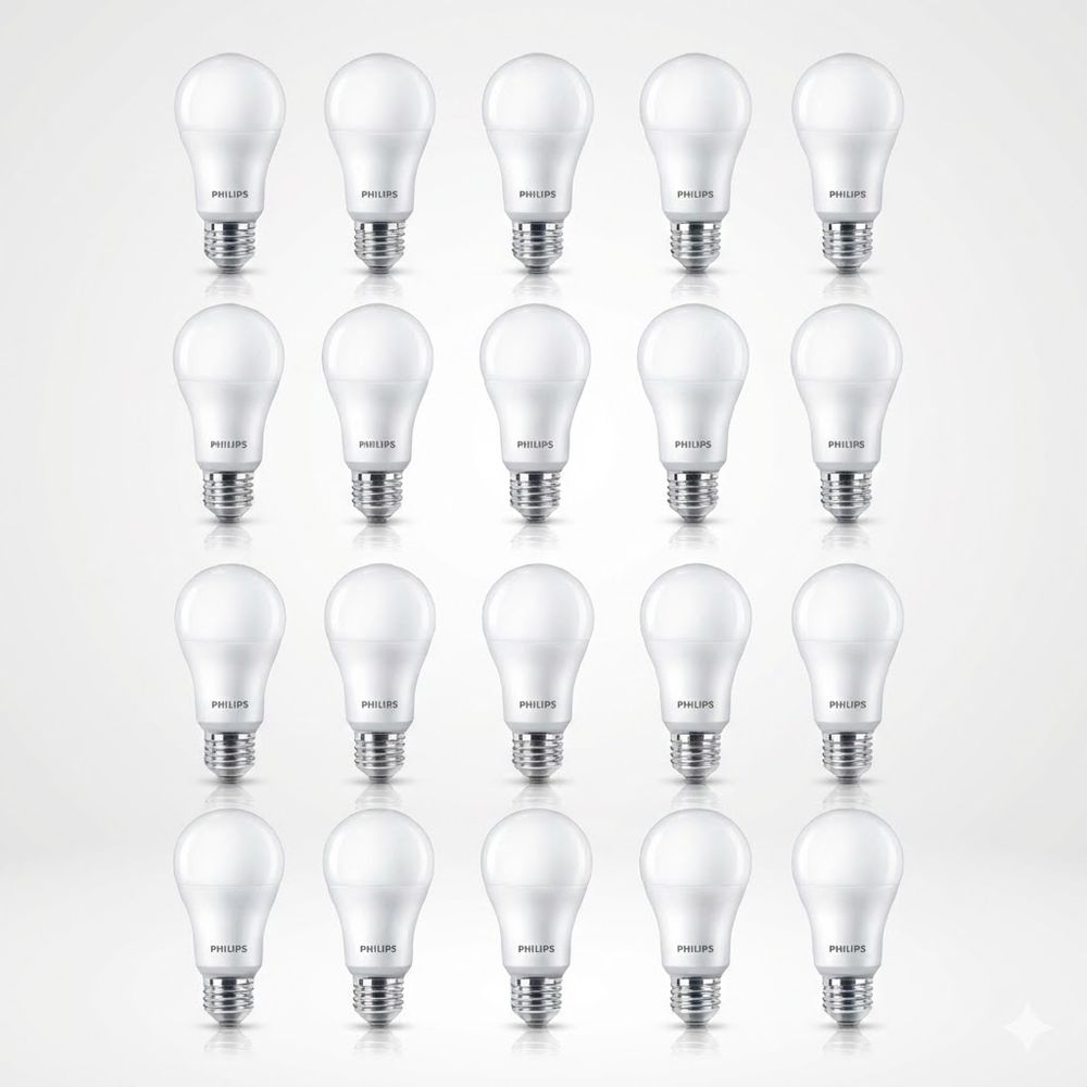 Pack 20 Focos LED 13W Luz Blanca Philips EcoHome E27 6500K Pack 20 Focos LED 13W Luz Blanca Philips EcoHome E27 6500K