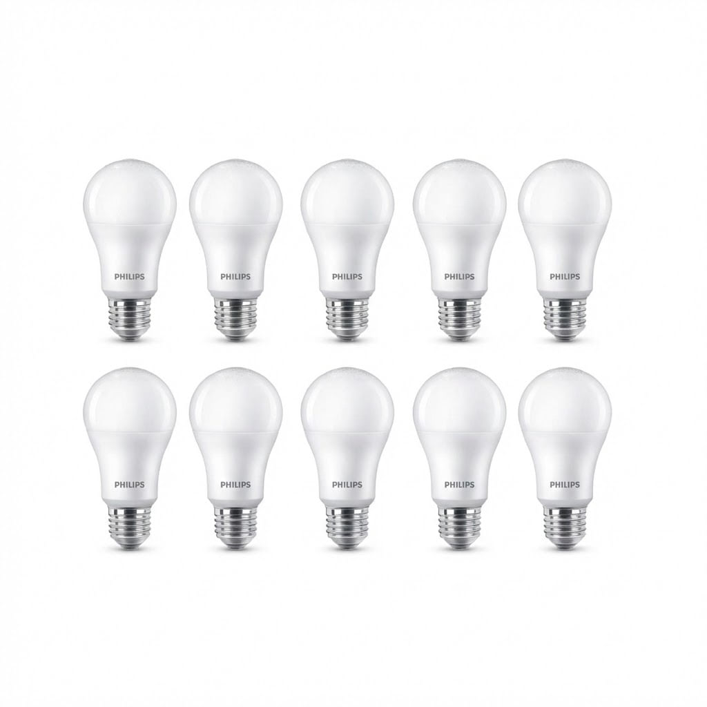 Pack 10 Focos LED 13W Luz Blanca Philips EcoHome E27 6500K