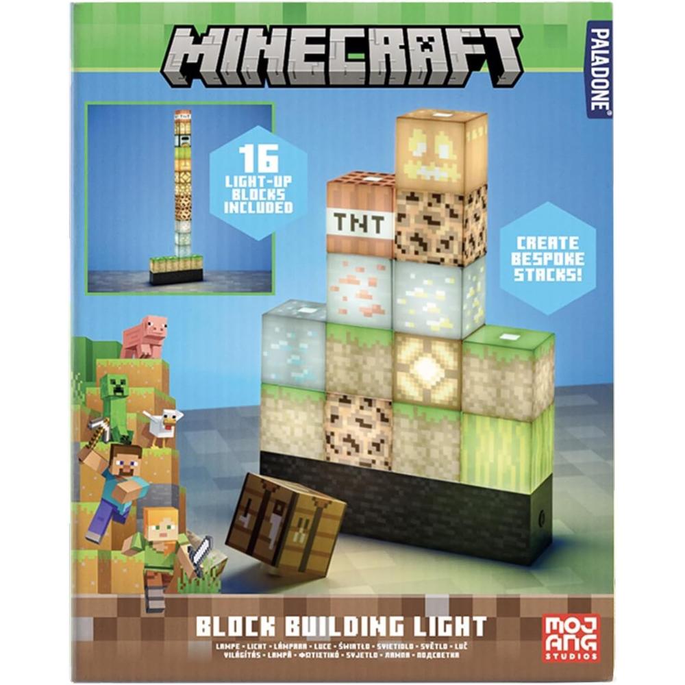 LÁMPARA BLOQUES CONSTRUCCIÓN MINECRAFT PALADONE