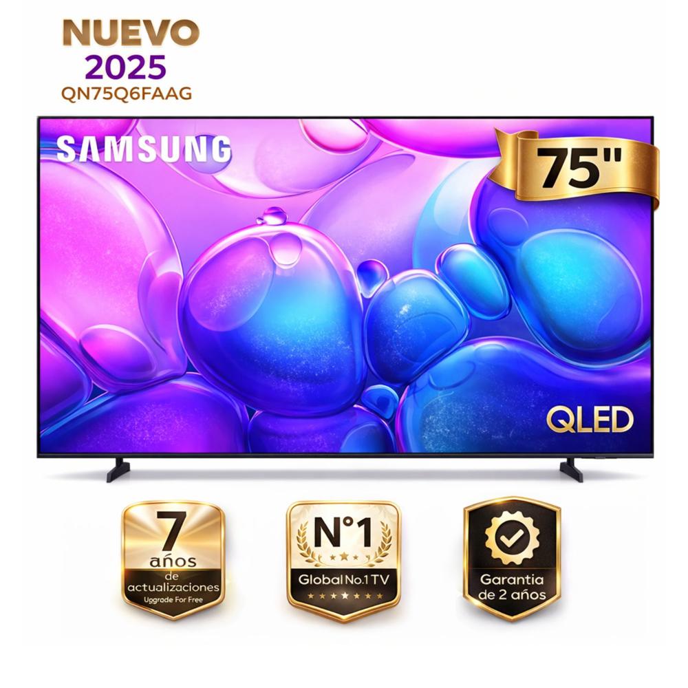 Televisor Samsung 75 Qled QN75Q6FAAGXPE 4k UHD Tizen Smart Tv 2025