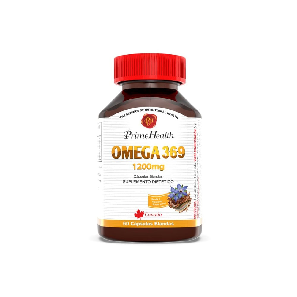Omega 369 en Cápsulas Blandas 1200 mg x 60 u - Prime Health