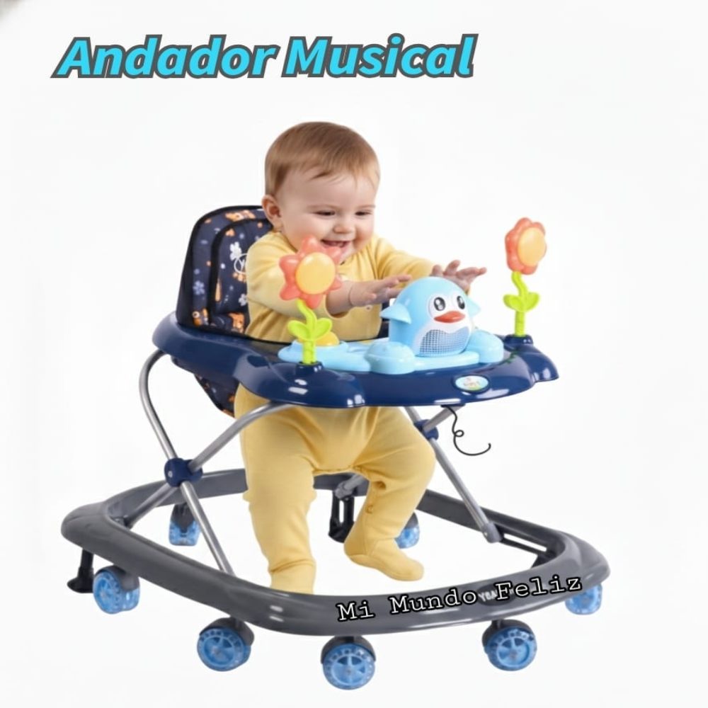 Andador para Bebe Musical Azul Pinguinito Andador para Bebe Musical Azul Pinguinito