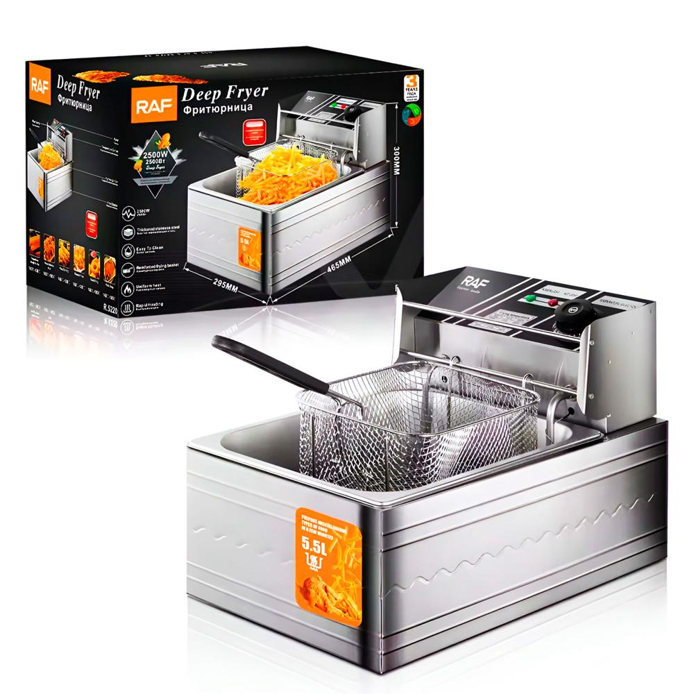 Freidora De Aceite Raf R.5220 5.5l 2500w Acero Inoxidable