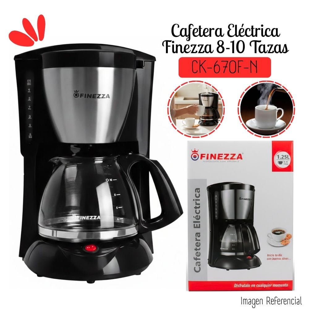 Cafetera Finezza CK-670F 1.25 litros 1000 watts