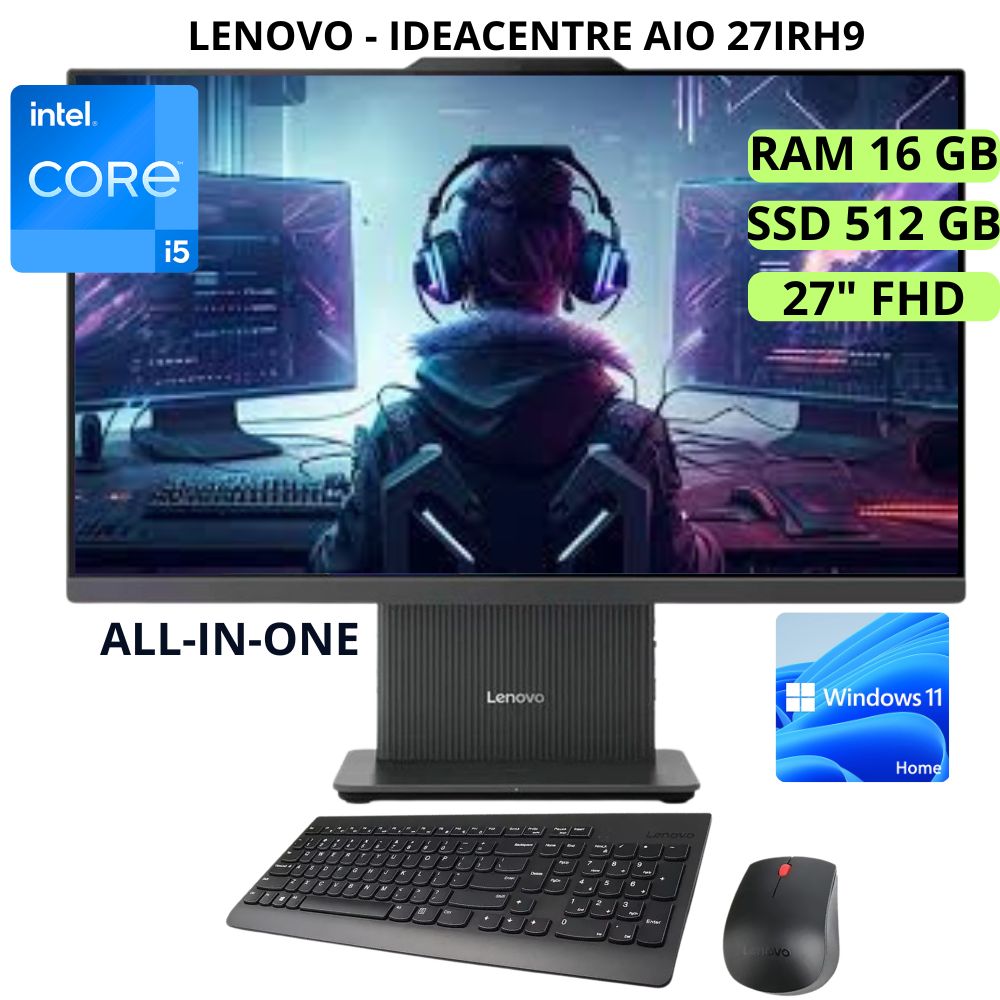 ALL IN ONE LENOVO IdeaCentre AIO 27IRH9 INTEL CORE i5 Ram 16GB SSD 512 GB -F0HM0085LD