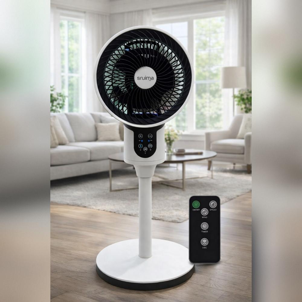 Ventilador de Pedestal con Control Remoto 3 Velocidades Silencioso