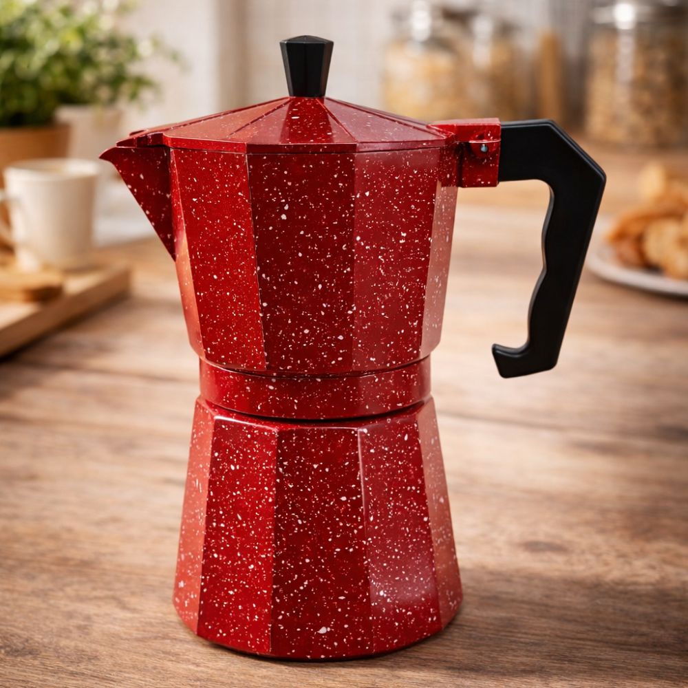 cafetera moka granito 6 tz rojo
