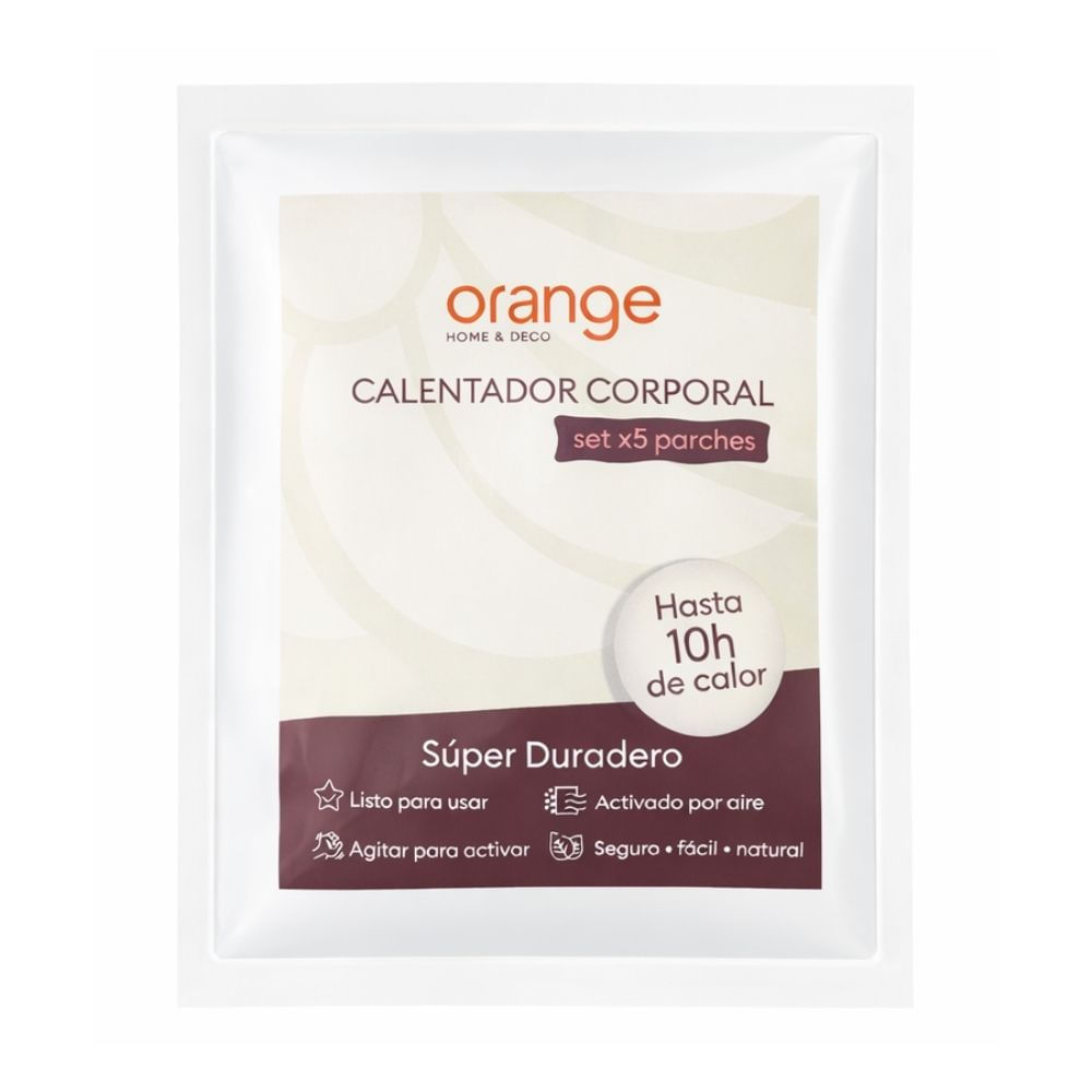 Set de 5 Parches Calentador Corporal Orange