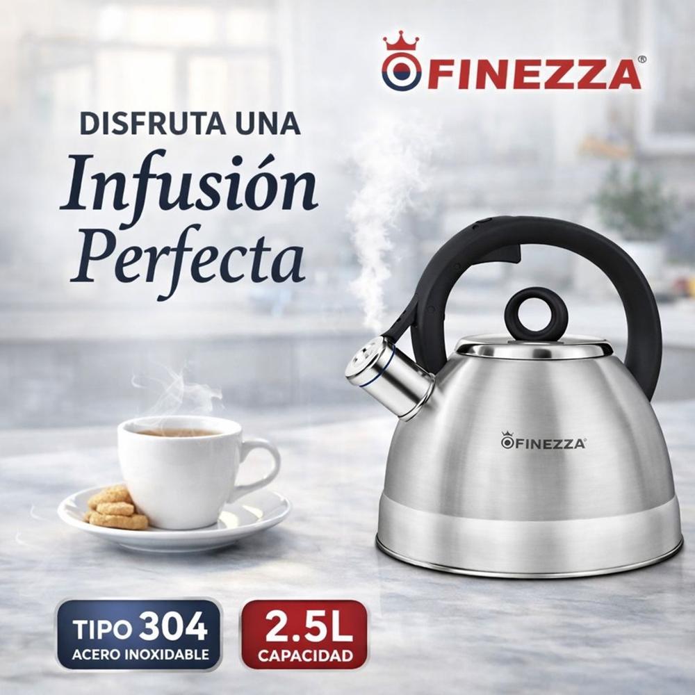 Tetera Finezza 2.5 Litros de Acero Inoxidable