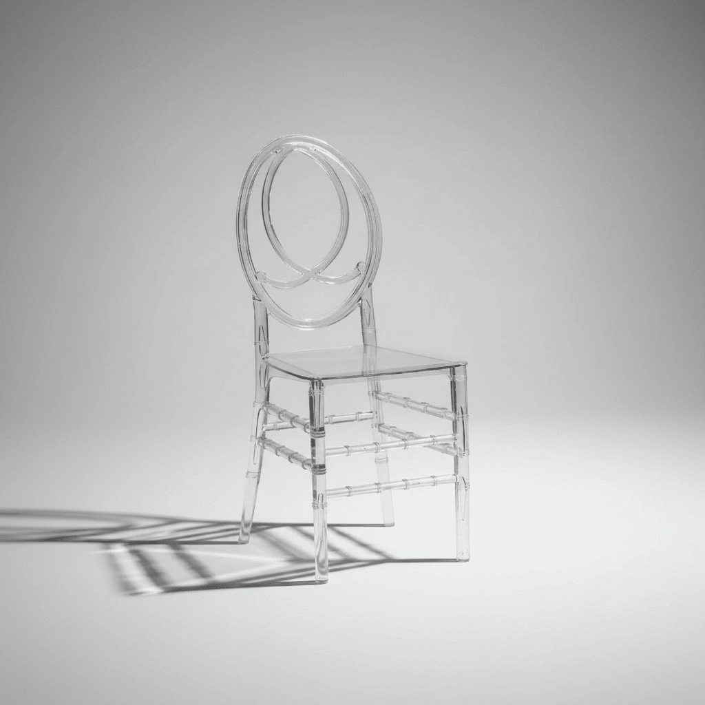 Silla Tiffany Chiavari Acrílica Transparente Apilable