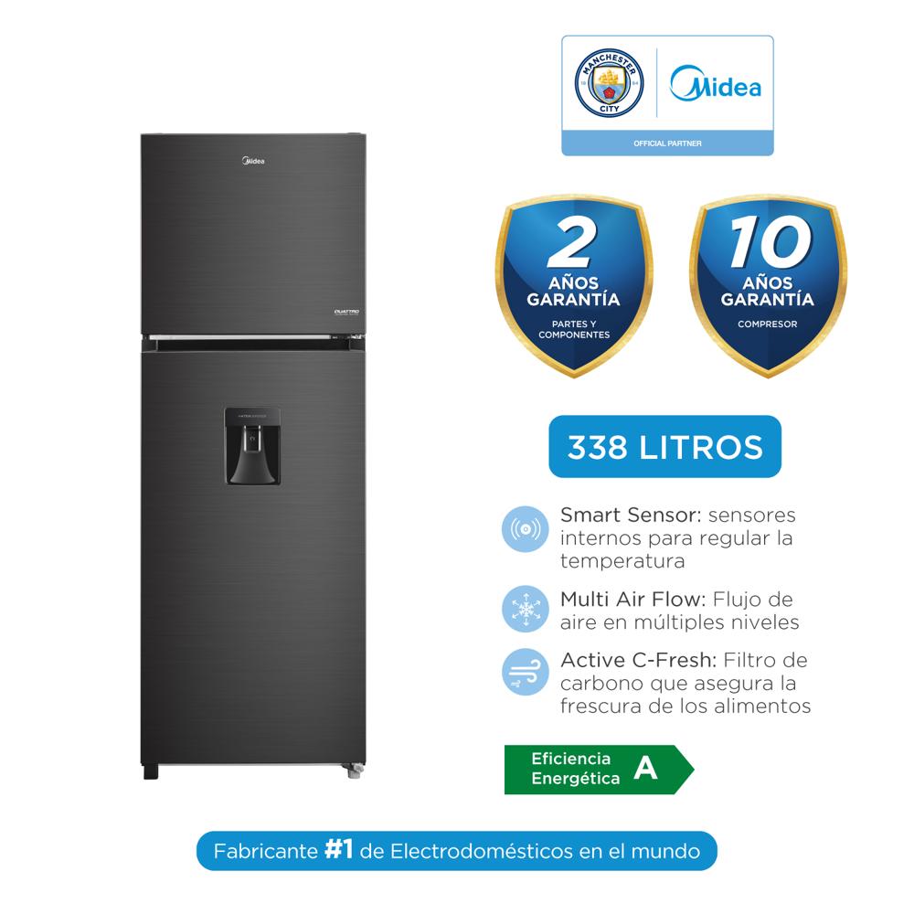 Refrigeradora Midea MDRT489MTR28PEWD Inverter Quattro 338Lts Inox Negro Refrigeradora Midea MDRT489MTR28PEWD Inverter Quattro 338Lts Inox Negro