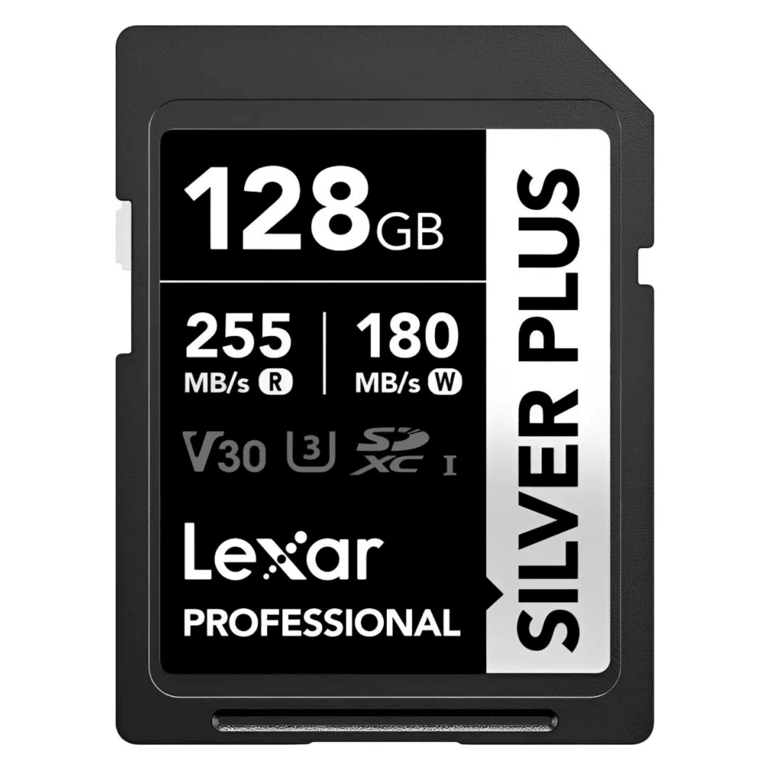 Memoria SDXC U3 V30 Lexar Professional 128GB - W180MBs -R255MBs SILVER PLUS