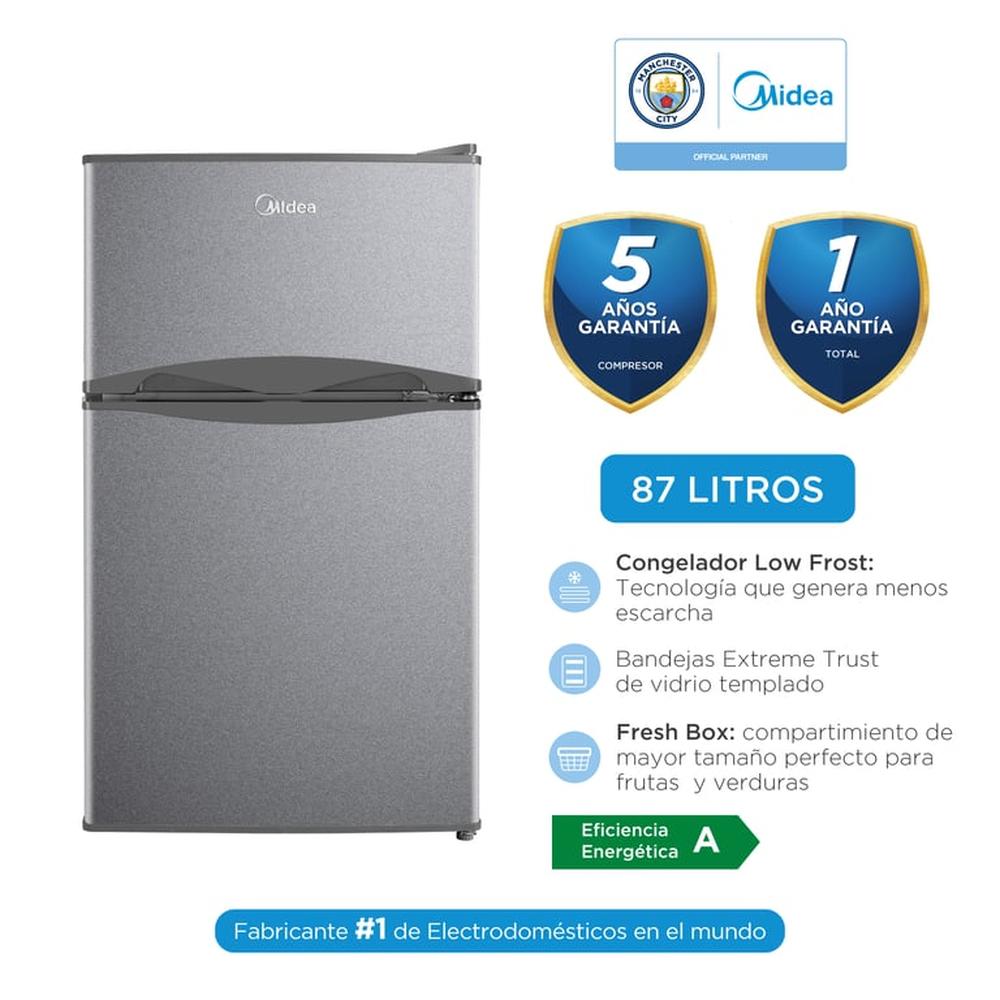 Frigobar Midea MRTD04A4NPAA 2 Puertas 87 Lts Silver. Frigobar Midea MRTD04A4NPAA 2 Puertas 87 Lts Silver.