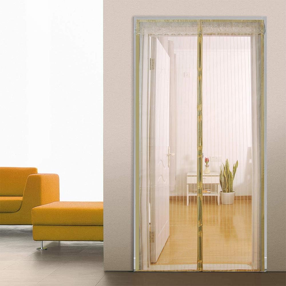 Cortina Imantada 90cm x 200cm Antimosquitos Amarillo