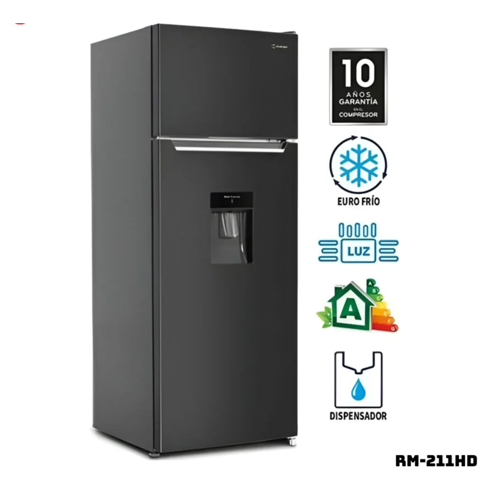 Refrigeradora 211 LITROS RM-211HD Black Inox