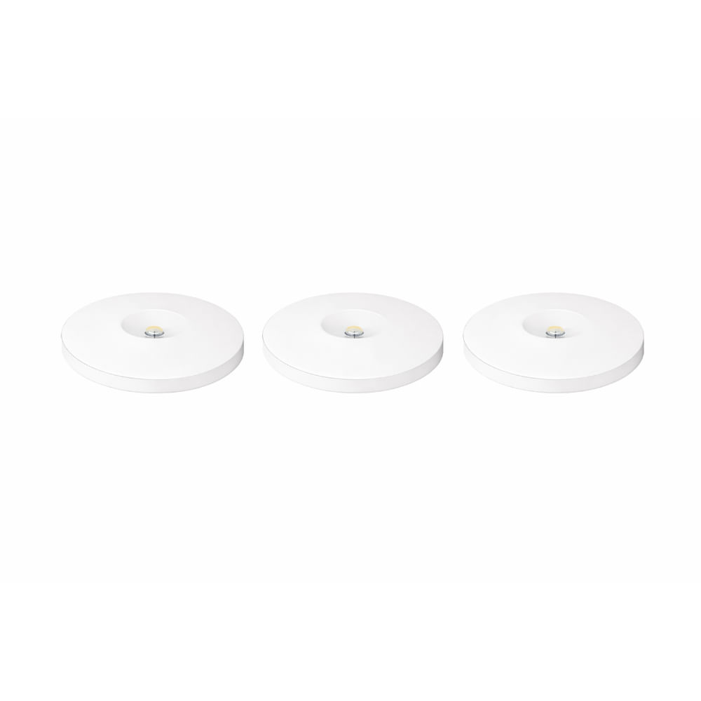 Pack 3 Luz Led Foco 18W Con Sensor De Movimiento Luz Blanca Fría Redondo Para Cocina Sala AJ440396