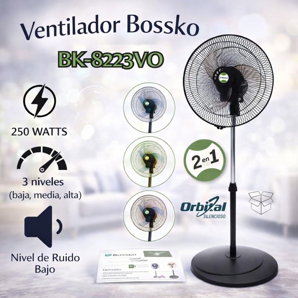 Ventilador Orbital BOSSKO 16 2 en 1 de Alto Rendimiento 3 Aspas Silencioso y Ajustable
