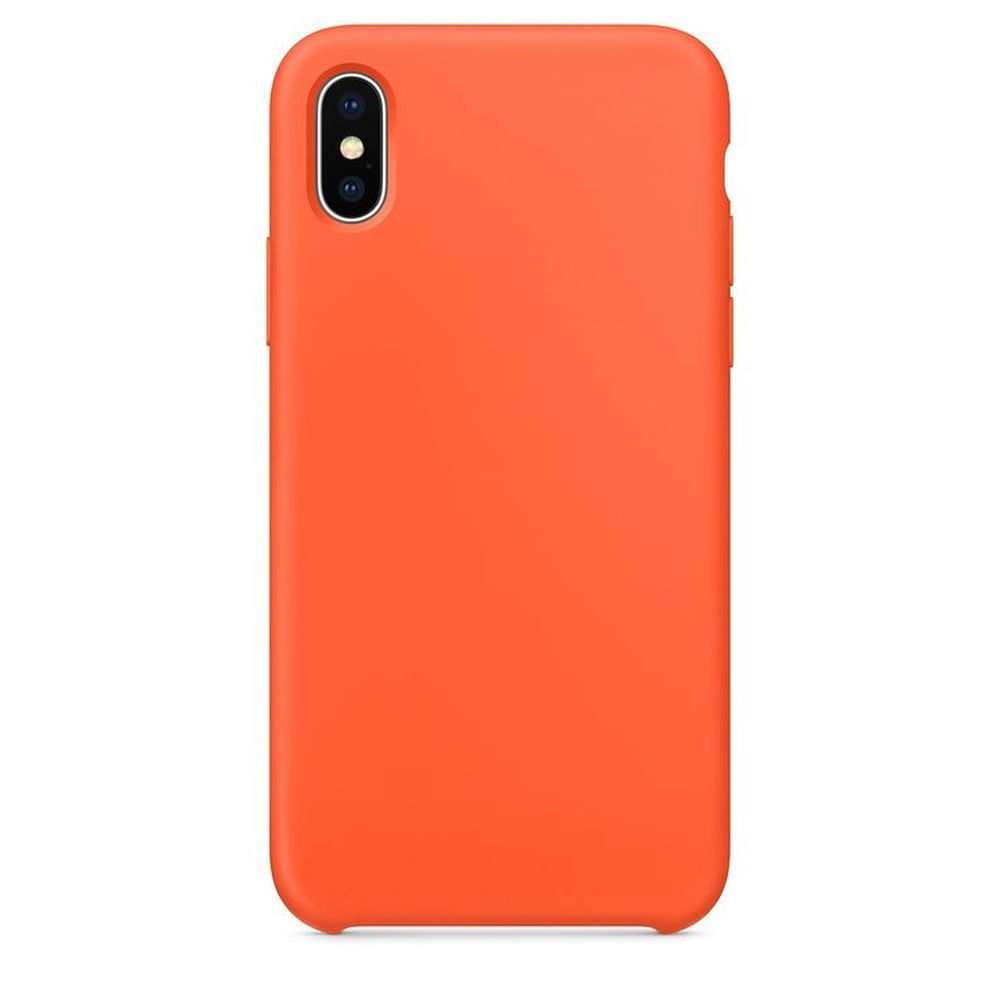 Case protector de silicona para Iphone XS naranja