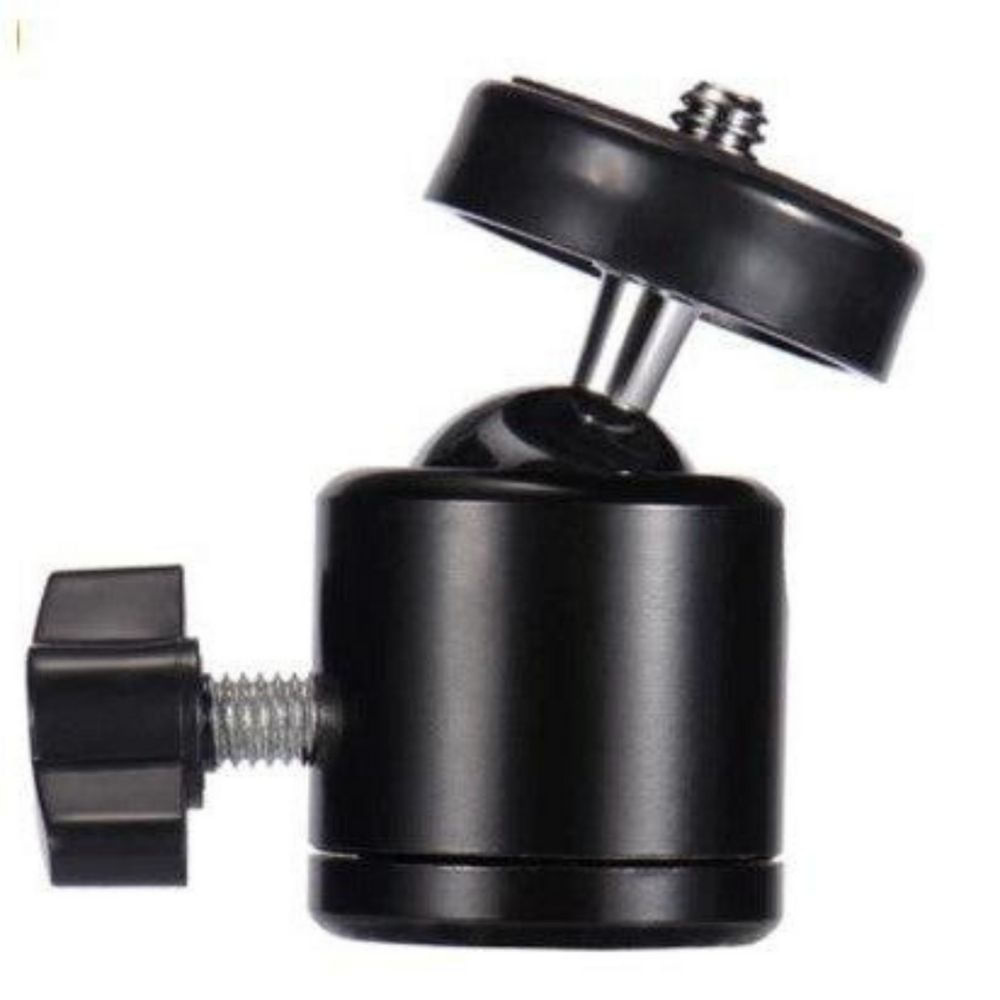 Mini rótula 360 para aro de luz o trípodes de metal